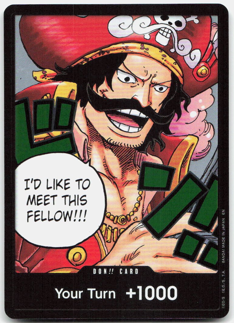 DON!! Card (Gol.D.Roger) (Gold) Foil DON!! Carrying On His Will NM