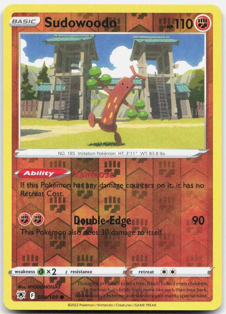 Sudowoodo Reverse Holo Common SWSH10: Astral Radiance 074/189 NM