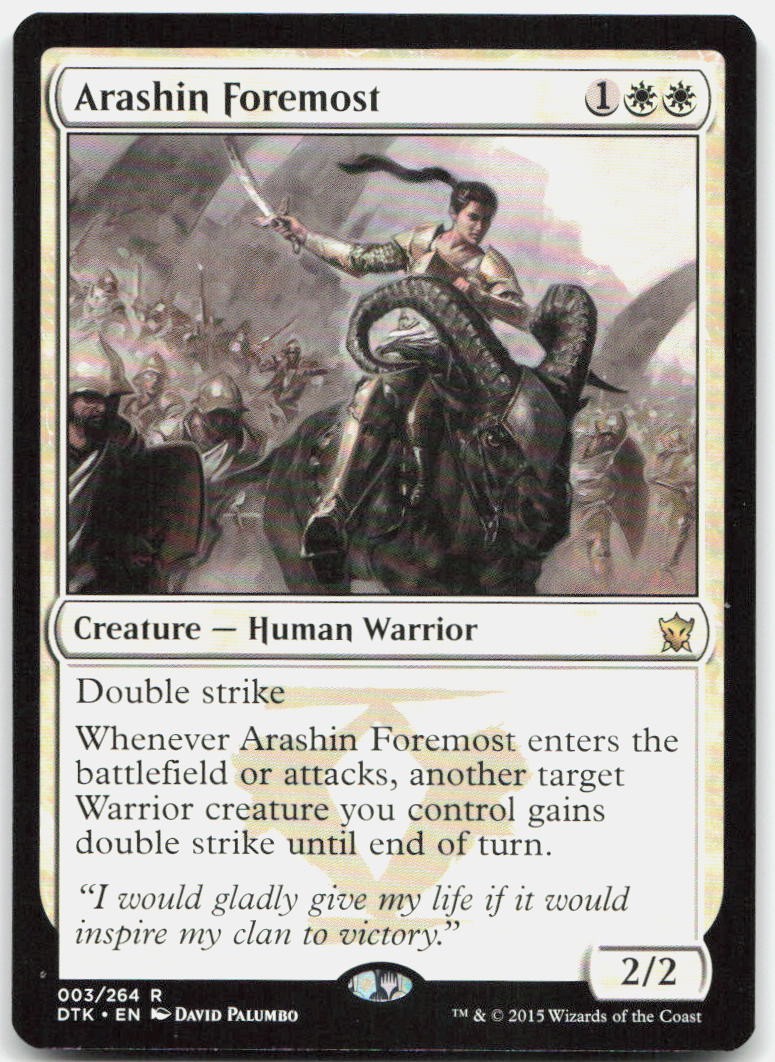 Arashin Foremost R Dragons of Tarkir 3 NM
