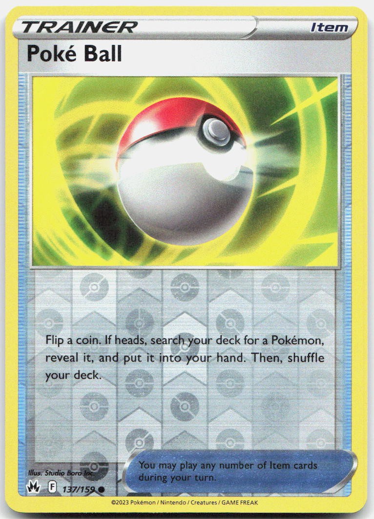 Poke Ball Reverse Holo Common SWSH: Crown Zenith 137/159 NM