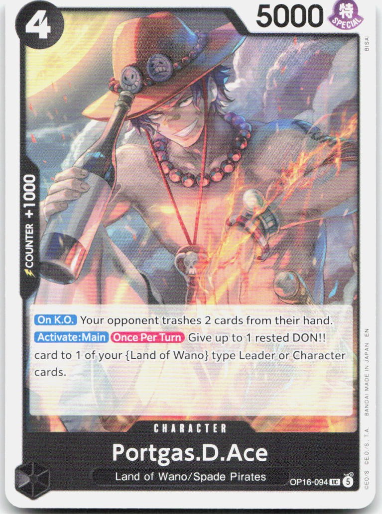 Portgas.D.Ace (094) UC The Time of Battle OP16-094 NM