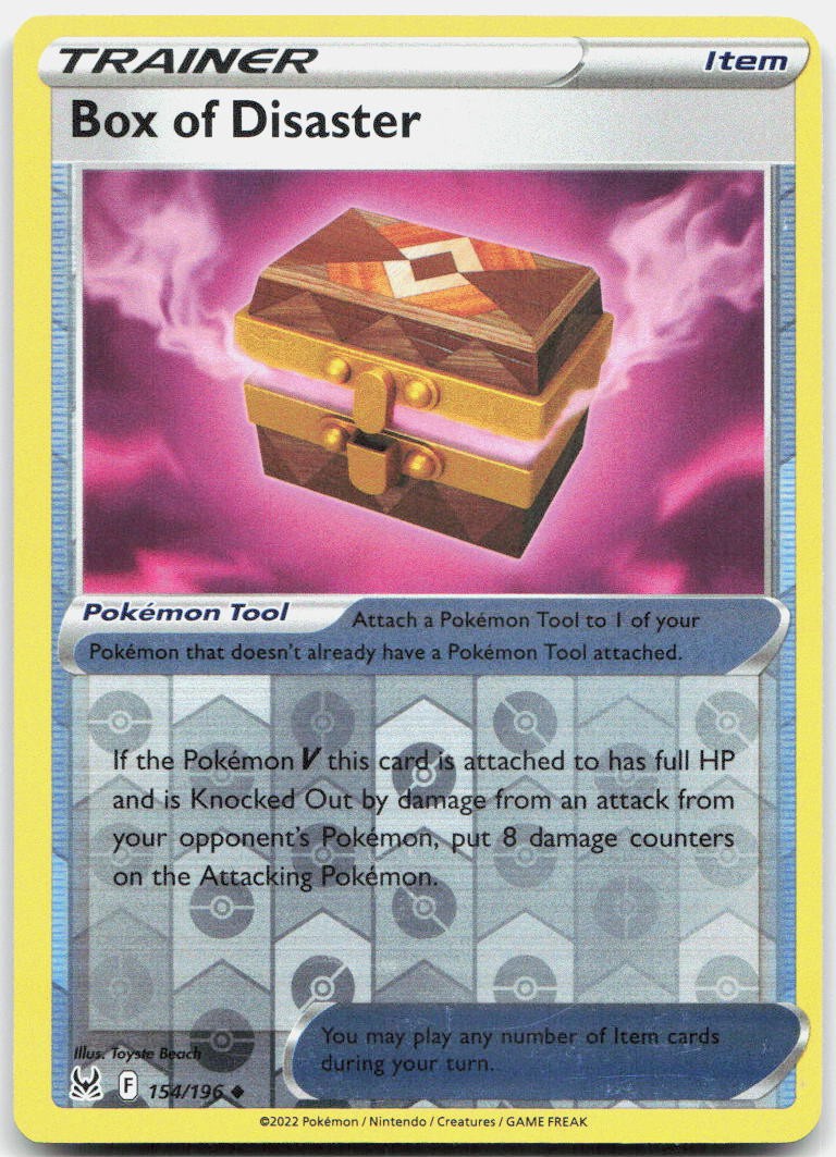 Box of Disaster Reverse Holo Uncommon SWSH11: Lost Origin 154/196 NM