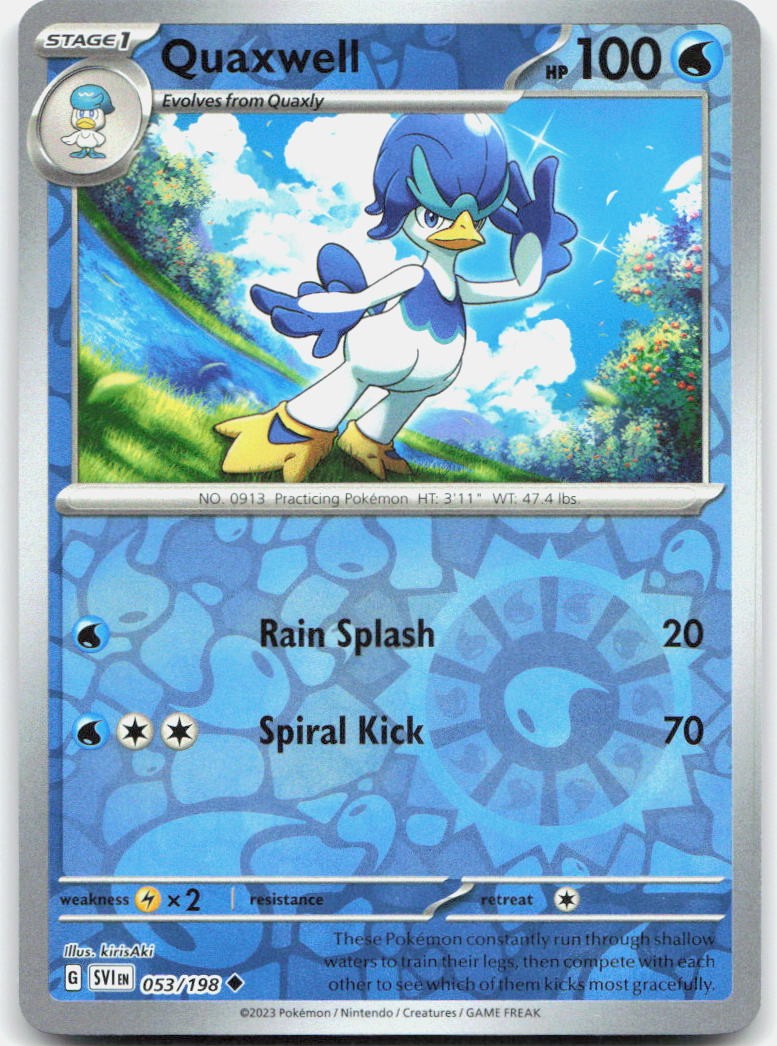 Quaxwell Reverse Holo Uncommon SV01: Scarlet & Violet Base Set 053/198 NM