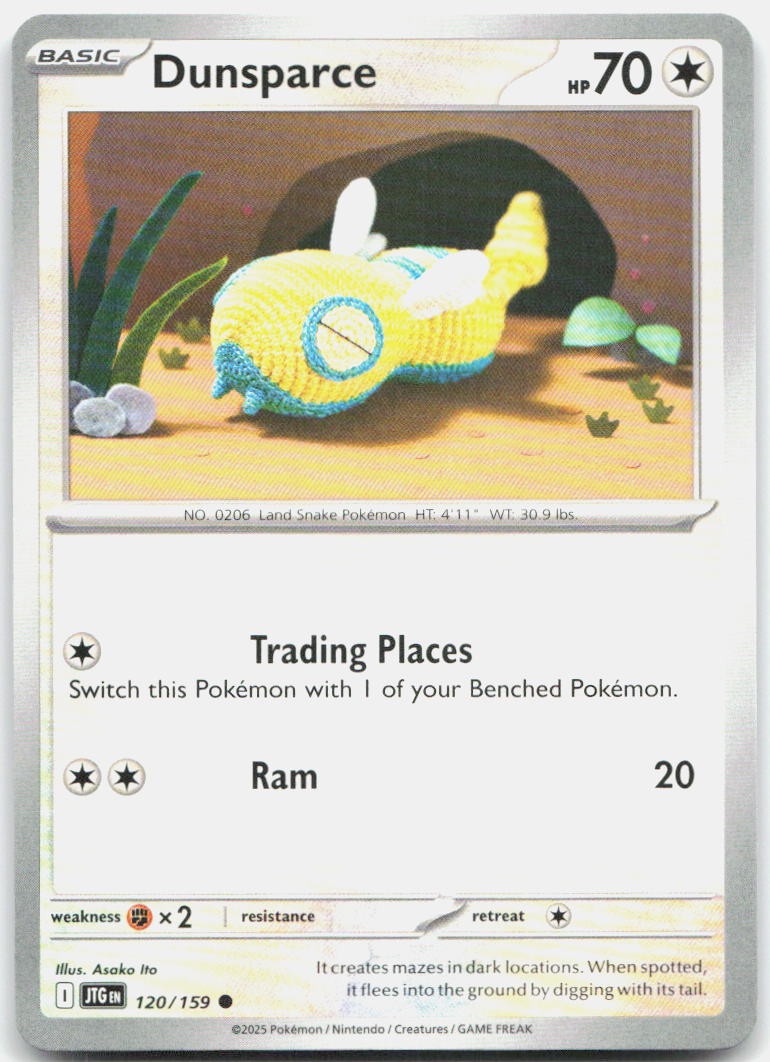 Dunsparce 120/159 Common Journey Together Pokemon Near Mint
