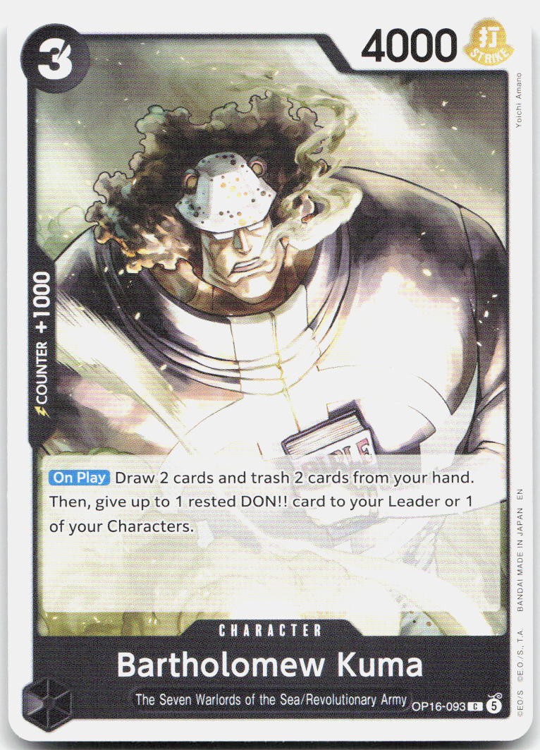 Bartholomew Kuma (093) C The Time of Battle OP16-093 NM
