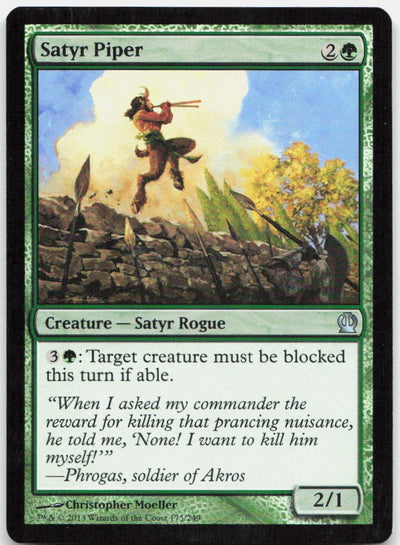 Satyr Piper 175 Uncommon Theros Magic: The Gathering Foil Near Mint
