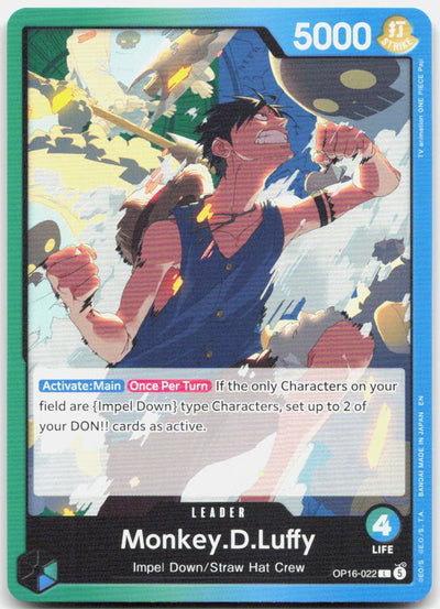 Monkey.D.Luffy (022) L The Time of Battle OP16-022 NM