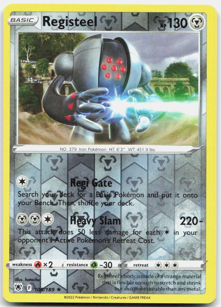 Registeel Reverse Holo Rare SWSH10: Astral Radiance 108/189 NM
