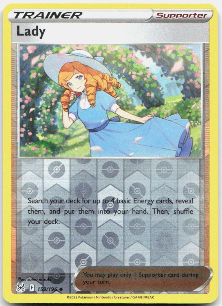 Lady Reverse Holo Uncommon SWSH11: Lost Origin 159/196 NM