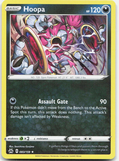 Hoopa 083/159 Holo Rare Crown Zenith Pokemon Holo Near Mint