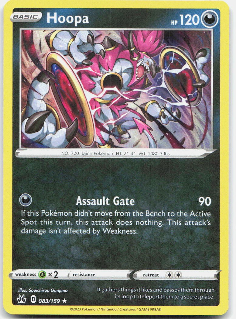 Hoopa 083/159 Holo Rare Crown Zenith Pokemon Holo Near Mint