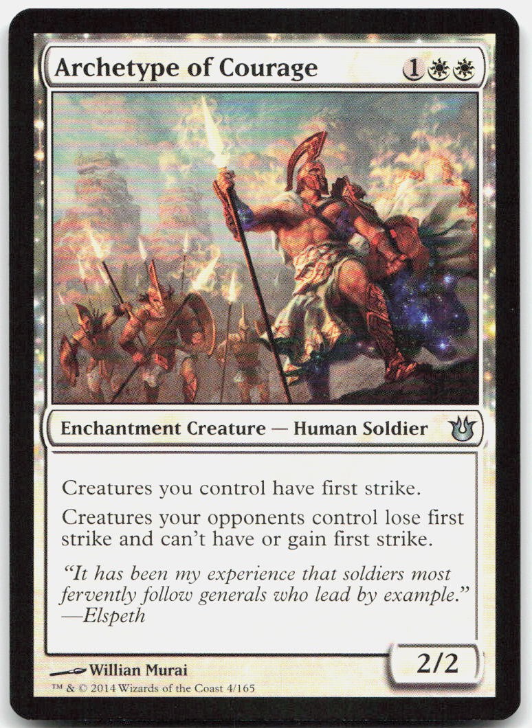 Archetype of Courage U Born of the Gods 4 NM