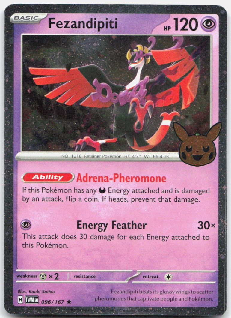 Fezandipiti (Cosmos Holo) Holo Rare Trick or Trade BOOster 2024 096/167NM