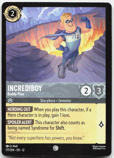 Incrediboy - Buddy Pine Common Wilds Unknown 177/204 NM