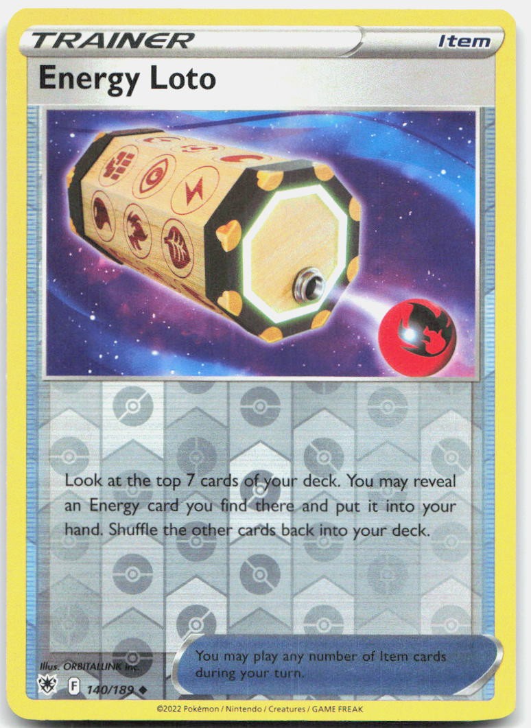 Energy Loto 140/189 Uncommon Astral Radiance Pokemon Reverse Holo Near Mint