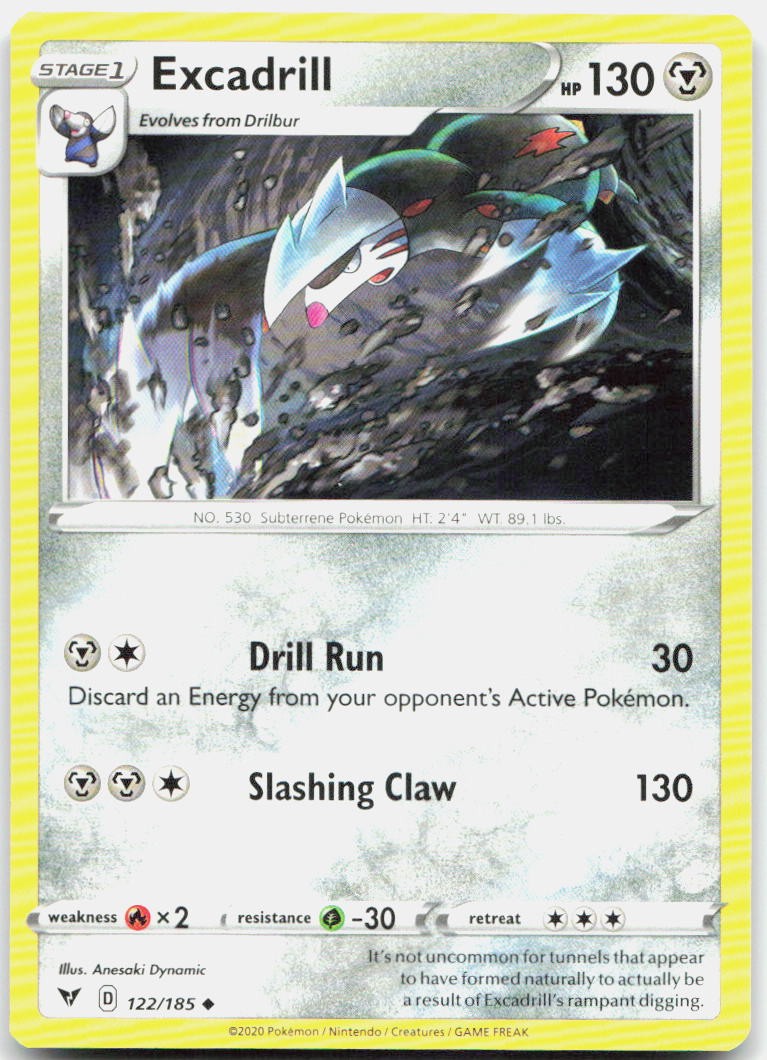 Excadrill 122/185 Uncommon Vivid Voltage Pokemon Near Mint