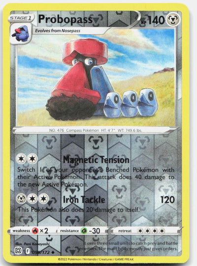Probopass 099/172 Uncommon Brilliant Stars Pokemon Reverse Holo Near Mint