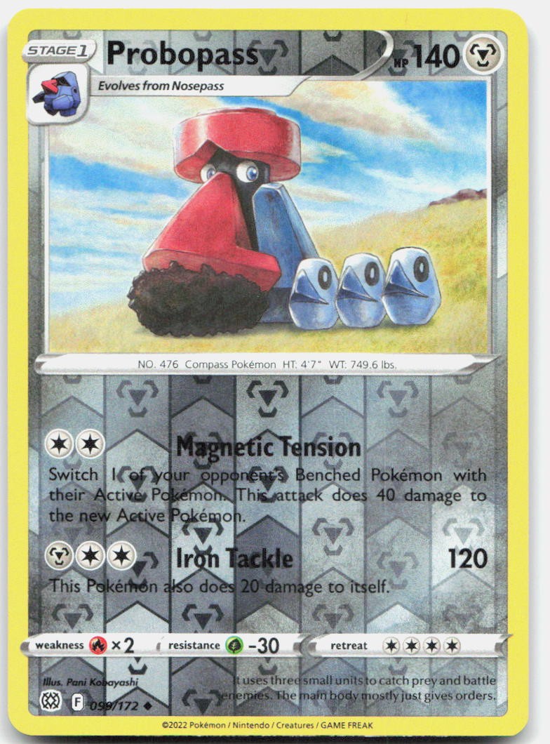 Probopass 099/172 Uncommon Brilliant Stars Pokemon Reverse Holo Near Mint