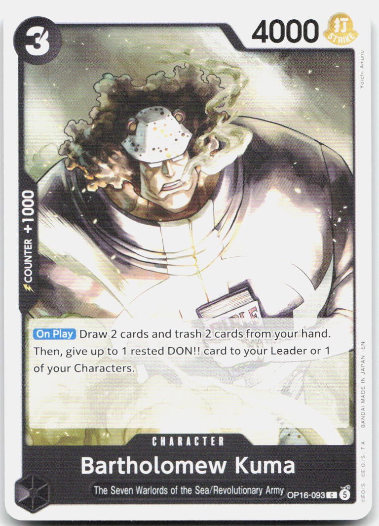 Bartholomew Kuma (093) C The Time of Battle OP16-093 NM