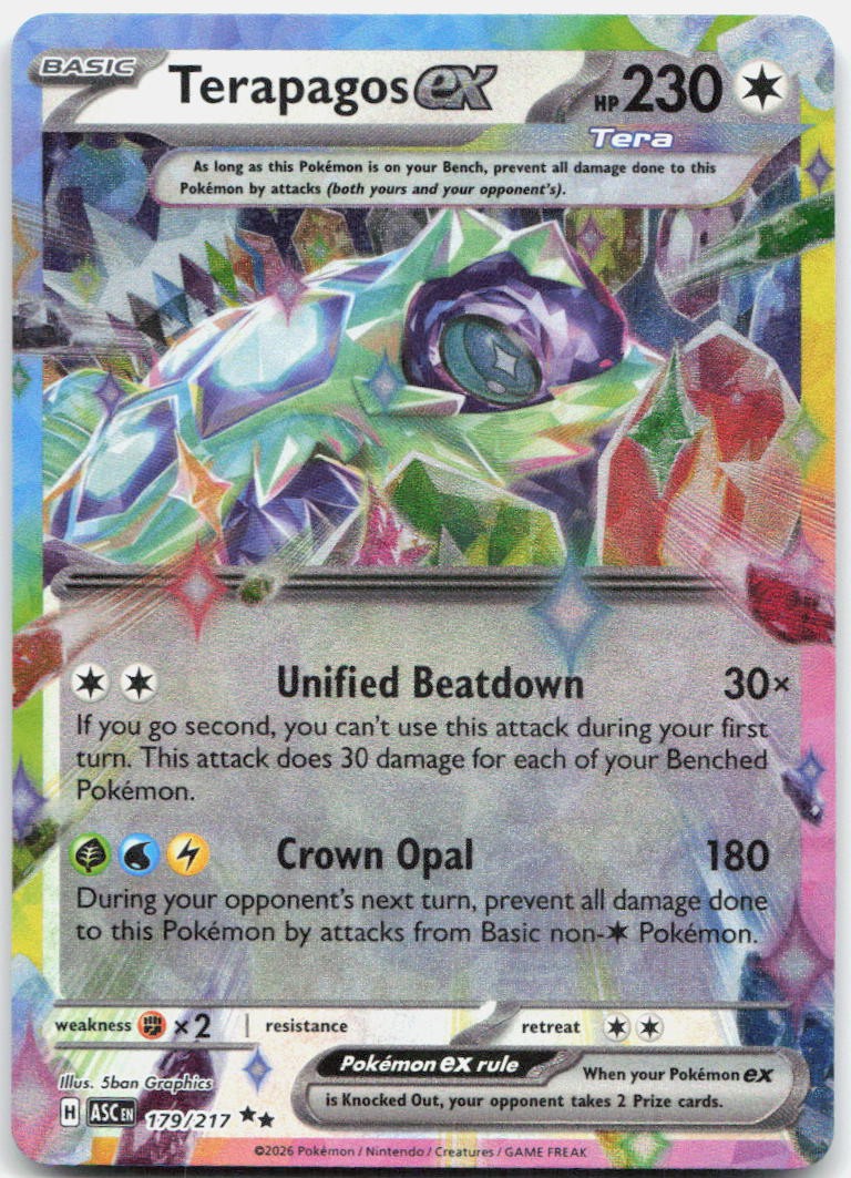 Terapagos ex (Series 7) 128/142 Holo Prize Pack Series Cards Pokemon Holo NM
