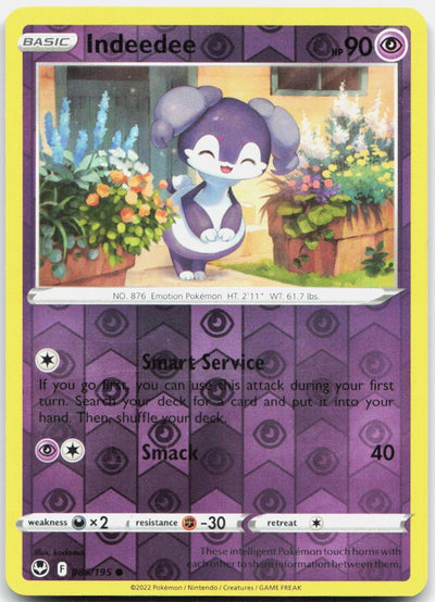 Indeedee Reverse Holo Common SWSH12: Silver Tempest 086/195 NM