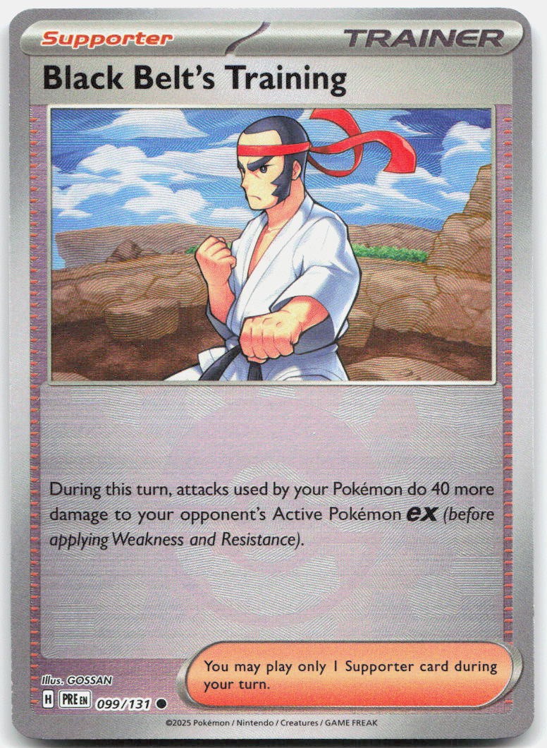 Black Belt's Training (Poke Ball) 099/131 Prismatic Evolutions Pokemon Holo NM