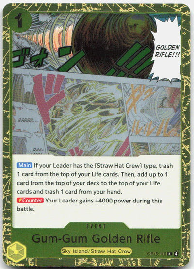Gum-Gum Golden Rifle OP15-116 Rare Adventure on Kami's Island One Piece Foil NM