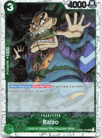 Raizo (Jolly Roger Foil) Foil UC Premium Booster -The Best- OP01-052 NM