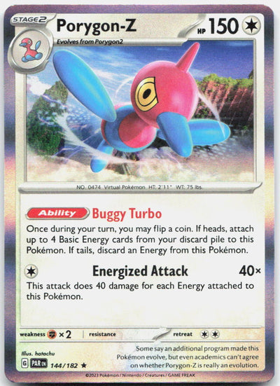 Porygon-Z 144/182 Rare Paradox Rift Pokemon Holo Near Mint