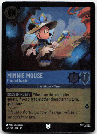 Minnie Mouse - Practical Traveler Cold Foil Uncommon Wilds Unknown 159/204 NM