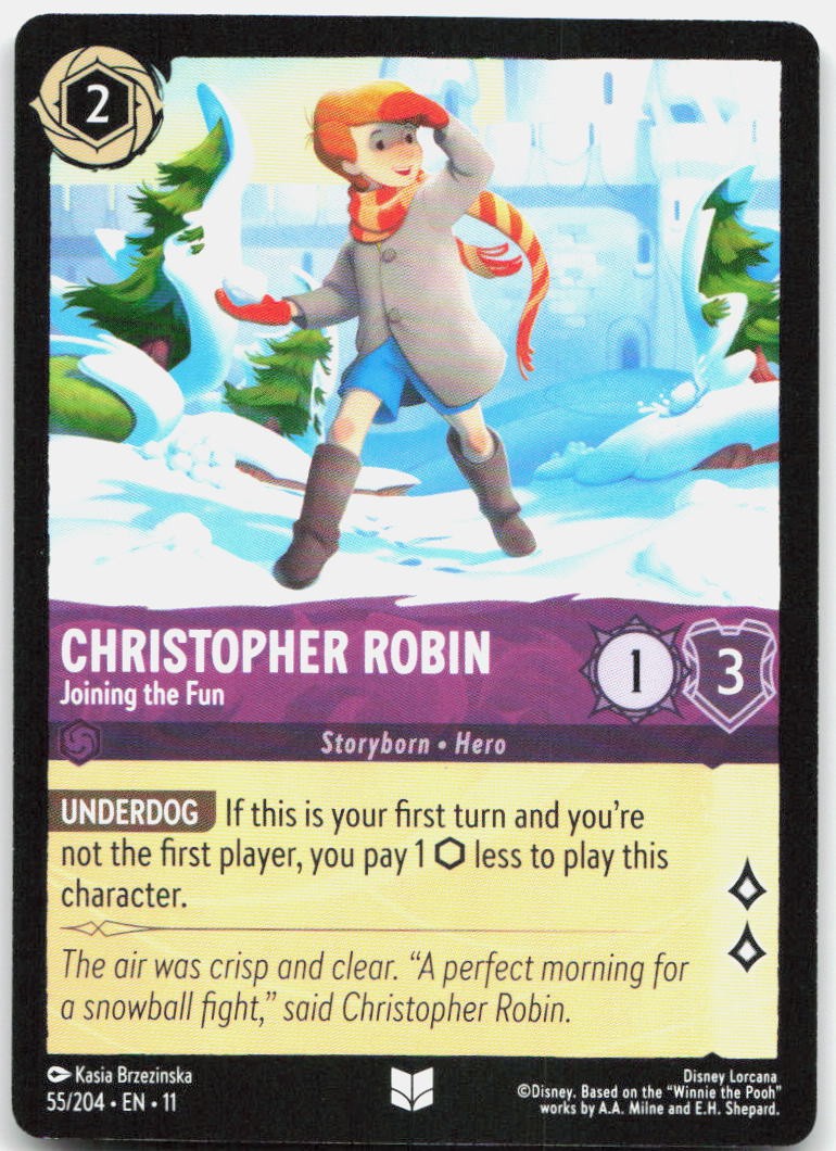 Christopher Robin - Joining the Fun Uncommon Winterspell 55/204 NM