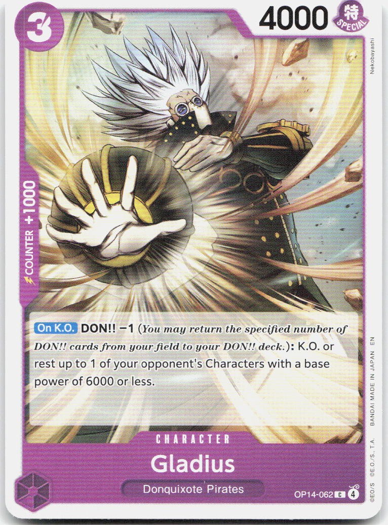 Gladius C The Azure Sea's Seven Release Event Cards OP14-062 NM
