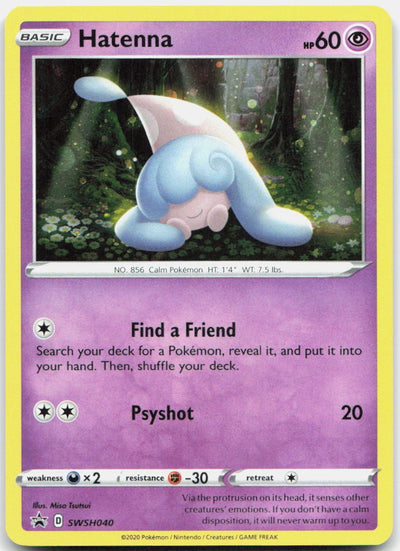 Hatenna - Holo Promo SWSH: Sword & Shield Promo Cards SWSH040 NM