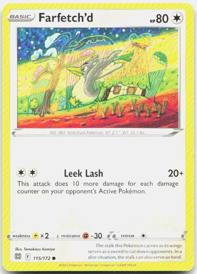 Farfetch'd 115/172 Common Brilliant Stars Pokemon Near Mint