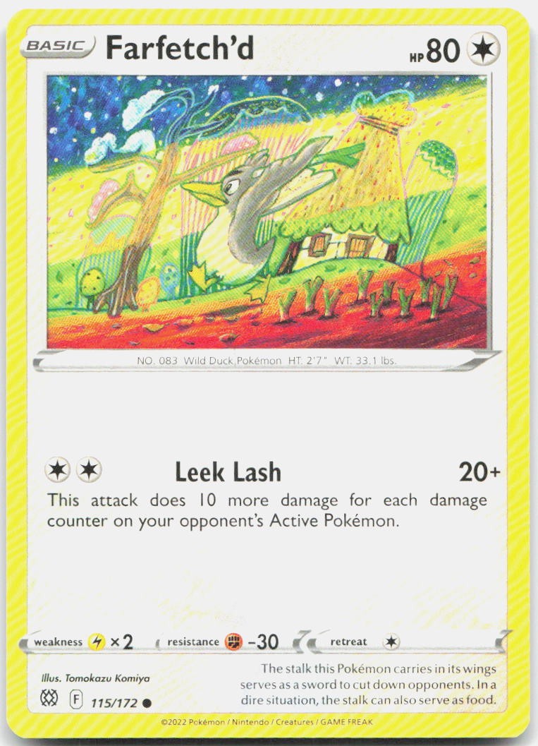 Farfetch'd 115/172 Common Brilliant Stars Pokemon Near Mint