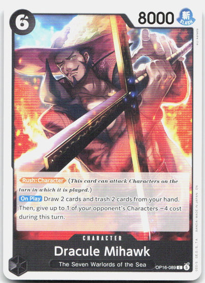 Dracule Mihawk C The Time of Battle OP16-089 NM