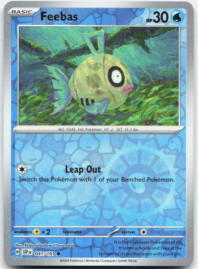 Feebas Reverse Holo Common SV08: Surging Sparks 041/191 NM