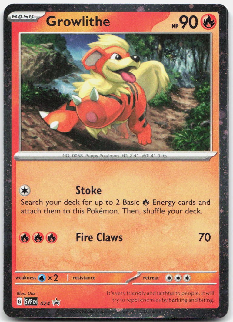 Growlithe Holo Promo SV: Scarlet & Violet Promo Cards 024 NM