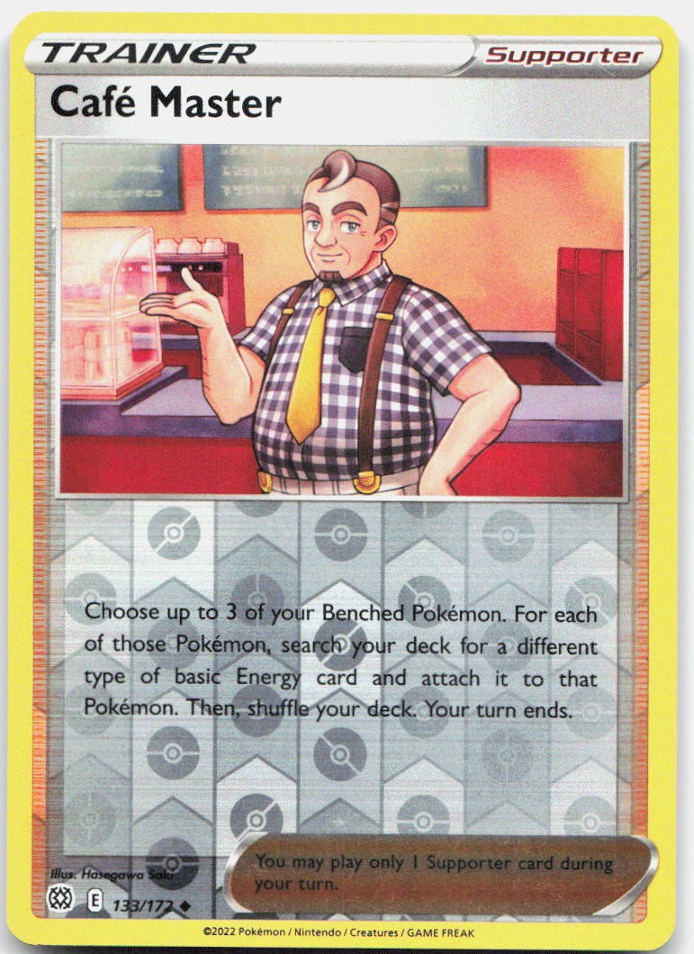 Cafe Master 133/172 Uncommon Brilliant Stars Pokemon Reverse Holo Near Mint