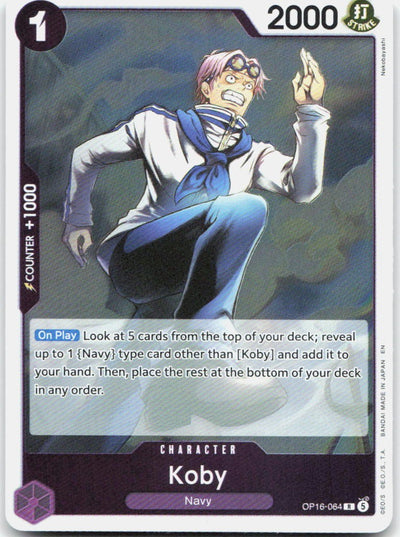 Koby OP16-064 Rare The Time of Battle One Piece Foil Near Mint