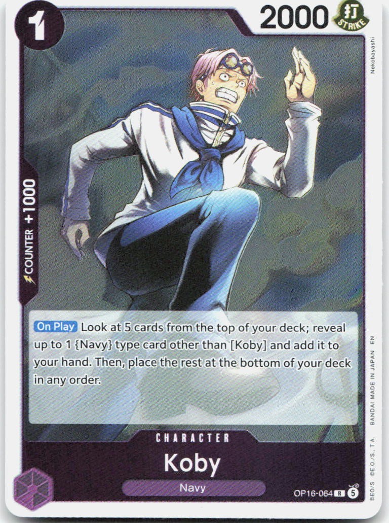 Koby OP16-064 Rare The Time of Battle One Piece Foil Near Mint