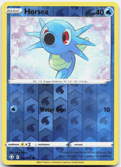 Horsea Reverse Holo Common Shining Fates 020/072 NM