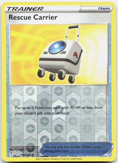 Rescue Carrier Reverse Holo Uncommon SWSH07: Evolving Skies 154/203 NM